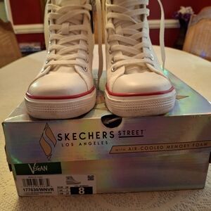 Skechers Street White High-Top Sneakers